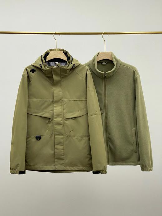 D112922抓绒内胆防风防水透湿男士三合一两件套 商品图5