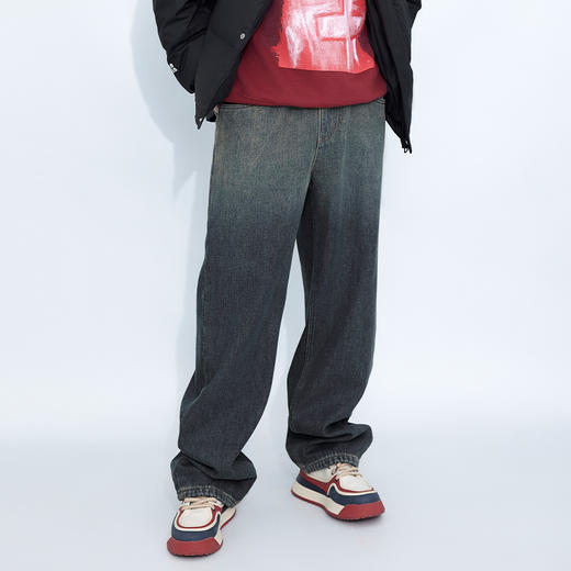 HX 冬季水洗直筒牛仔长裤加绒保暖C201440057101 商品图3