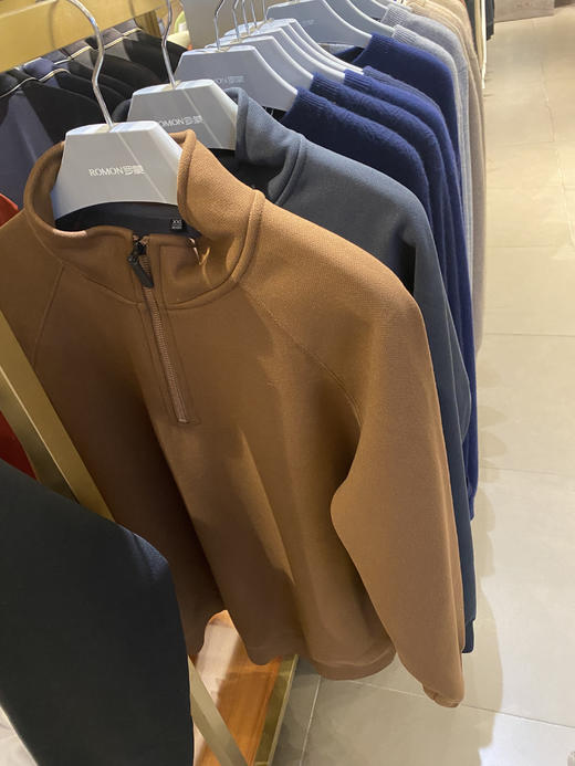 罗蒙男士半拉链POLO加绒卫衣 商品图5