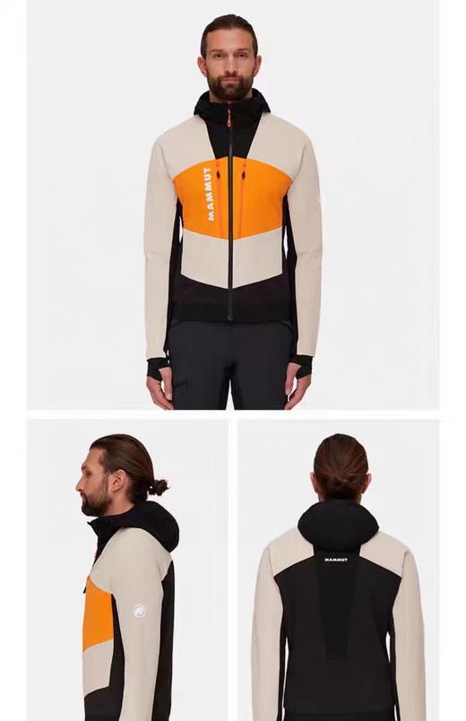 D112927男士防风防泼水抓绒保暖软壳夹克上衣 商品图6