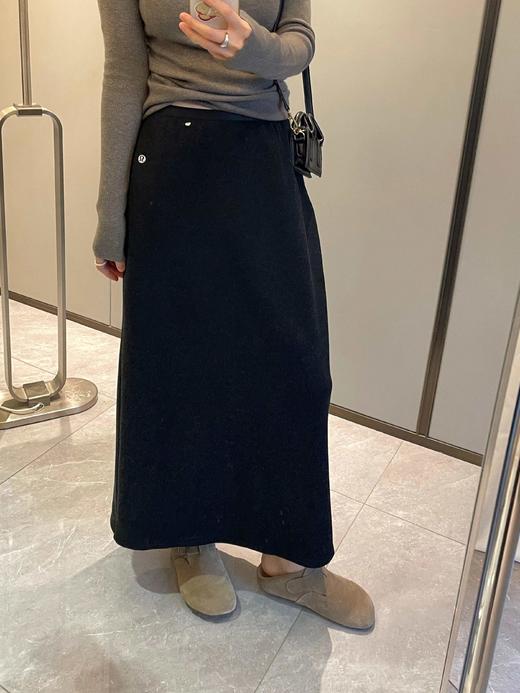D112902极简A版高腰设计一体复合绒半身裙 商品图6