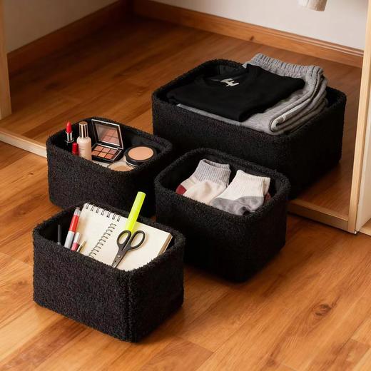 D112936一套4个颜色随机发泰迪绒收纳四件套 商品图10