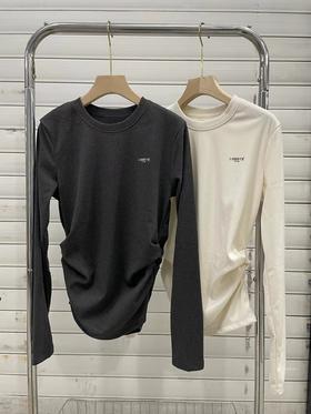 D112906长袖T恤2025冬新品远红外发热磨毛打底