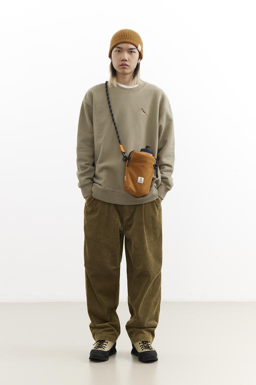 吃茶去chichaqu25重磅粗坑灯芯绒锥形单褶长裤宽松复古百搭 商品图1