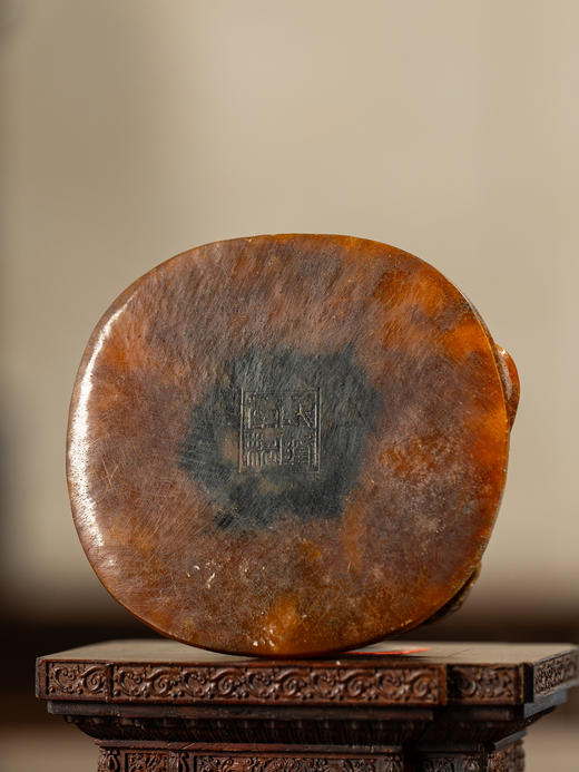 清	牛角观音像配红木座 商品图4