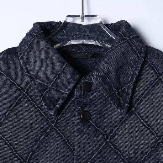 3576SDSA秋冬新款痞帅男装潮牌简约翻领羽绒服菱形格纹设计百搭外套 商品图1