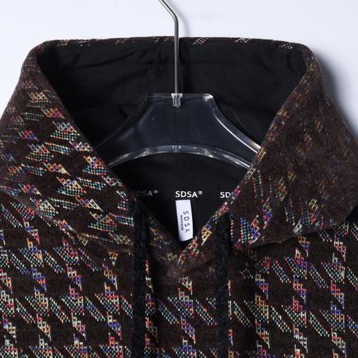 WY1459SDSA男士秋冬新款痞帅男装韩版撞色彩色针织刺绣抽绳连帽卫衣百搭 商品图2