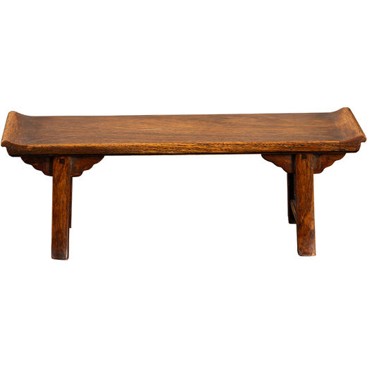 清	黄花梨嵌银丝诗文折叠式翘头案中案摆件 商品图5