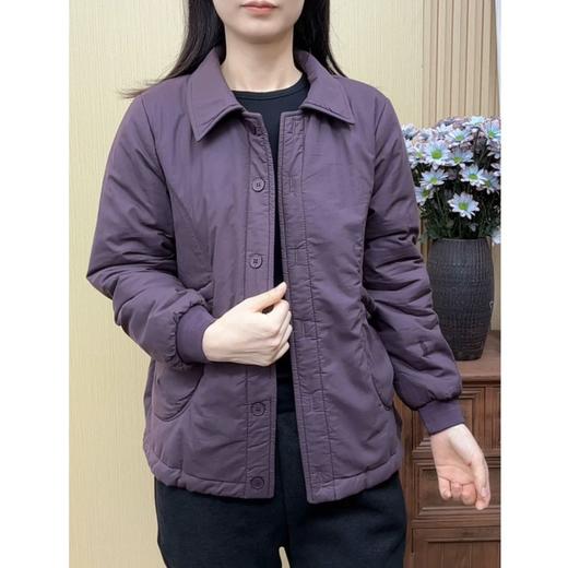 加绒加棉妈妈棉衣百搭宽松秋冬新款棉服加绒中年上衣保暖休闲棉袄 商品图2