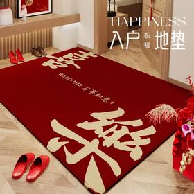 【地垫入户门垫】进门门口玄关地毯 乔迁结婚防滑脚垫可裁剪红色喜庆 