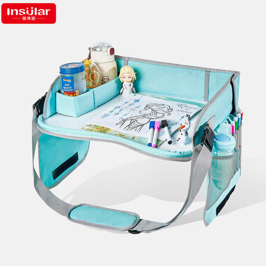 儿童便携式出行车载绘画板可擦拭儿童画板车用白板画板托盘玩具 商品图0