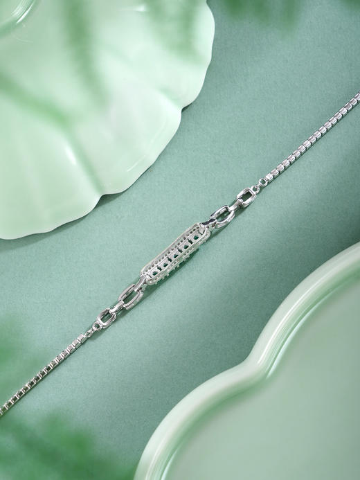 子佩集【清漪潋滟】银S925手链【SL012333】绿玉髓排钻2511 商品图4