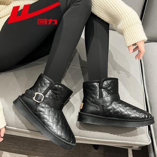 回力雪地靴女款2025冬季新款加绒加厚棉鞋时尚百搭短筒保暖女鞋子 商品图7