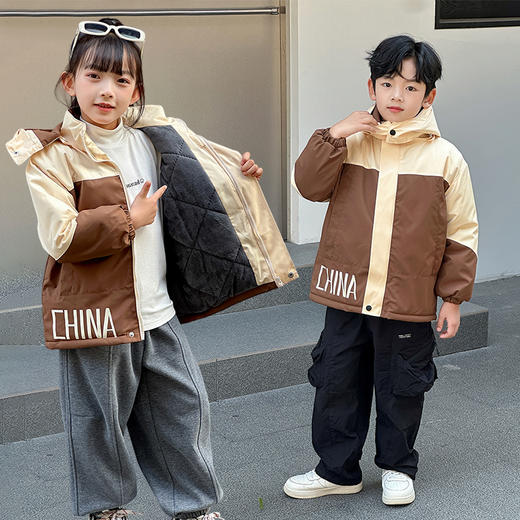 贝叮熊加绒加厚校园校服定制款休闲外套 商品图3