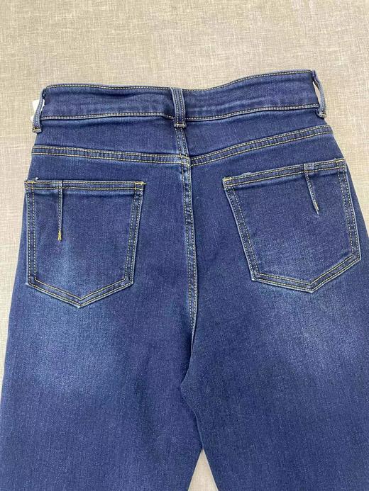 D112905女装2025冬季新款棉弹牛仔加绒喇叭裤 商品图12