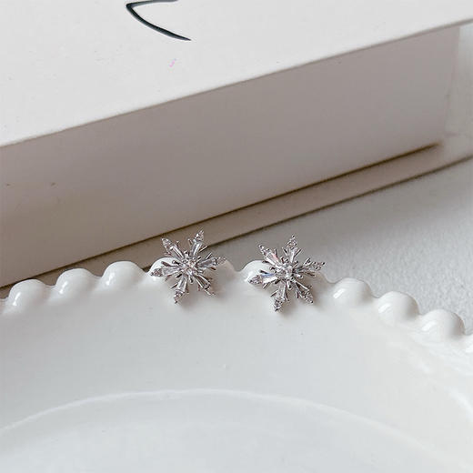 小雪花气质耳夹耳饰-纪念日百货门店同款165803952 商品图3