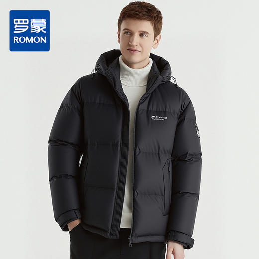 【可拆卸帽】罗蒙羽绒服男士冬季款一衣两穿可立领保暖潮搭时尚休闲羽绒外套 商品图0