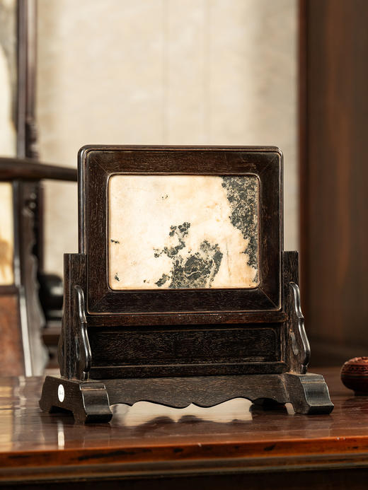 清早期	紫檀镶云石插屏 商品图4