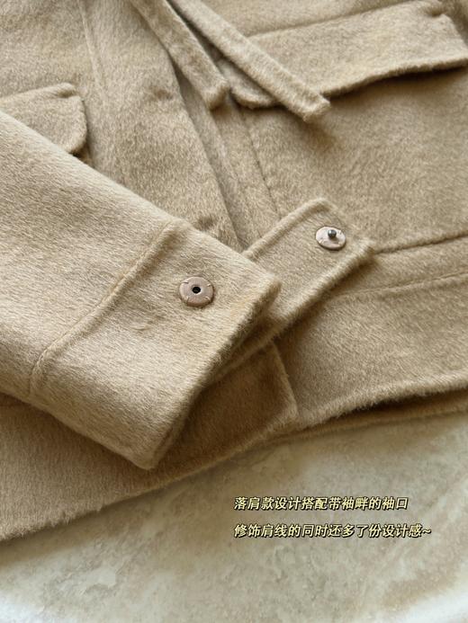 M@x同款抽绳连帽短款绵羊毛毛呢大衣 商品图12