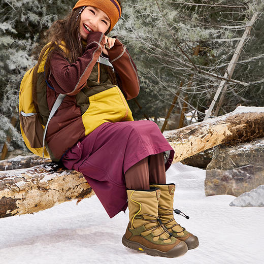 SMIBU旷野徒步系列男女童2025冬新款加绒保暖盐湖幻境雪地靴Z54FY6204 商品图1