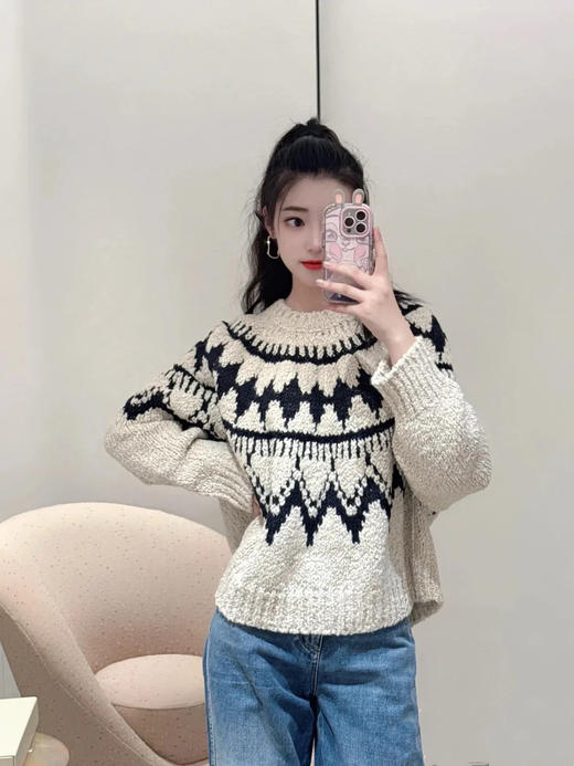 迪奥 25秋冬新款 Alpes系列费尔岛毛衣(TM) 商品图7