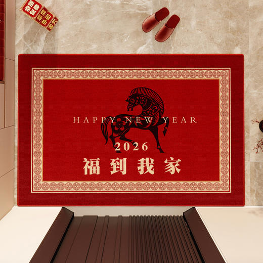 【新年入户地垫】喜庆进门圈绒地垫 防滑耐脏家用门口脚垫可裁剪  商品图14