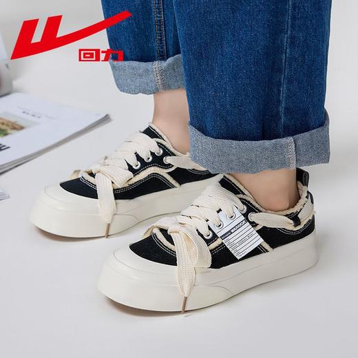 回力帆布鞋女鞋2025秋季潮流ins百搭爆款厚底休闲运动板鞋子女款 商品图2