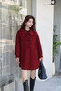 伯妮斯茵 | 高级感复古 立领盘扣双面呢大衣 软糯羊毛质感 百搭大气 年会宴会款 SZ6C08 胭脂色 商品缩略图1