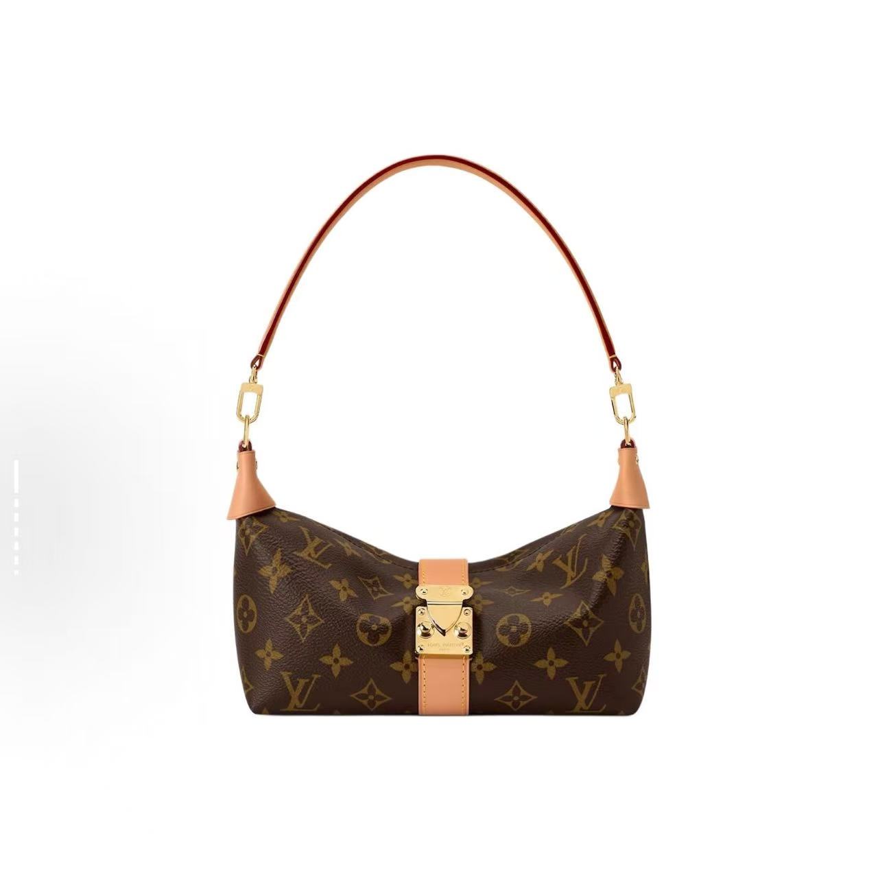 顶级免税版 VIP专柜体验 收到即官网同样 LV  Pochette Mia饭盒腋下包 尺寸适中，容量可观，手机、化妆品都能轻松收纳配有顶部提手和可拆卸肩带，手提、腋下背、斜挎都OK，通勤休闲都很百搭