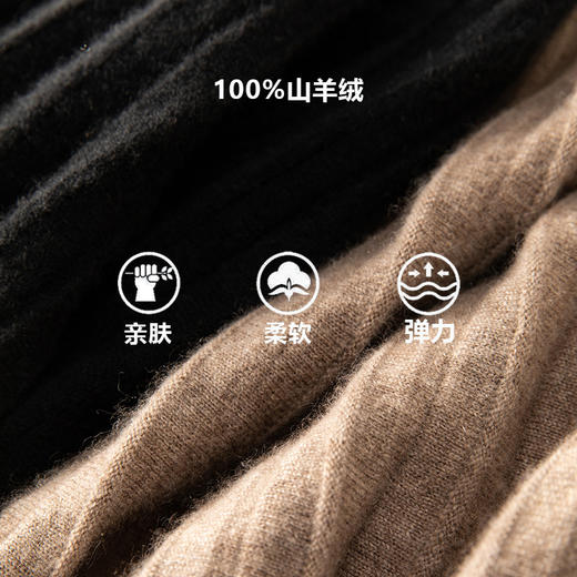 气质显瘦~100%纯山羊绒加厚百褶半身裙女百搭针织裙CYR250425 商品图1