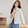 6996小香风菱格棉衣女秋冬2025新款轻薄夹棉短外套小个子收腰显瘦棉服 商品缩略图3