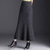 JYM-2495-8298亮片毛呢鱼尾长裙a字裙女高腰显瘦加厚冬季新款半身裙包臀一步裙 商品缩略图2