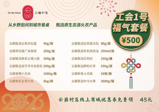工会1号福气礼包 500元 商品图0