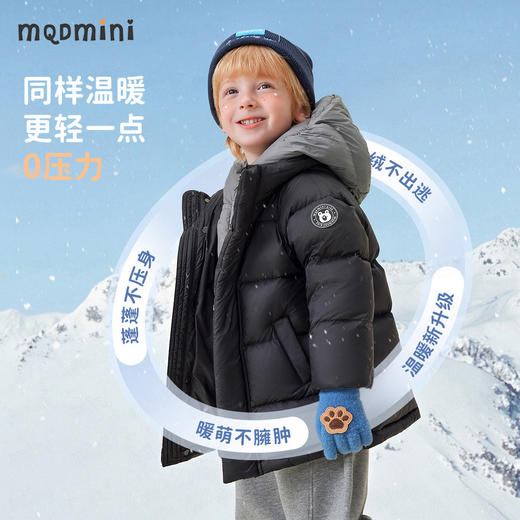 【90-140】【假两件羽绒服】【MQDmini】男女童中长款鹅绒服 商品图4