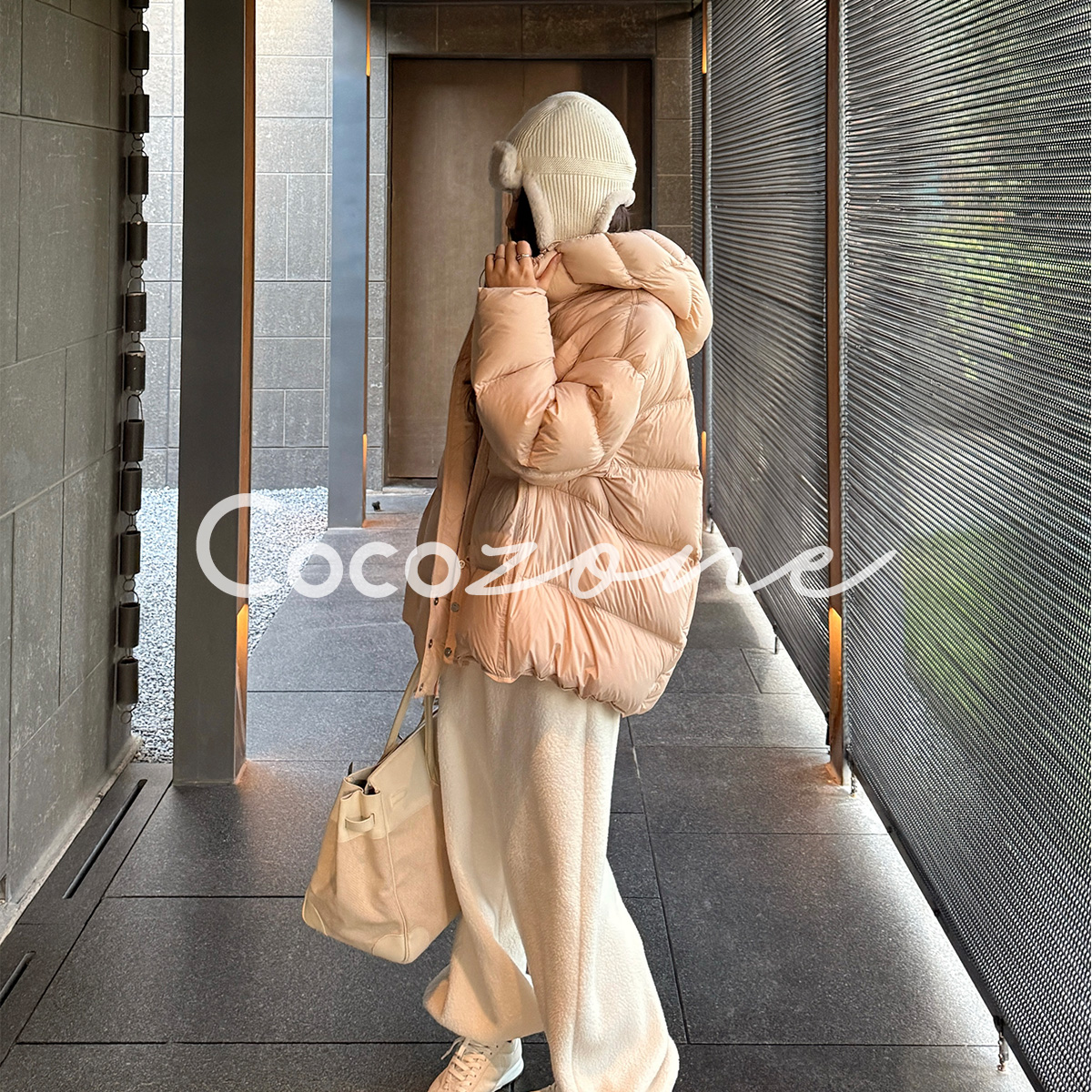 COCO ZONE 刘 一一 “云朵鹅”90白鹅绒双拉链鹅绒服 CD2A3155