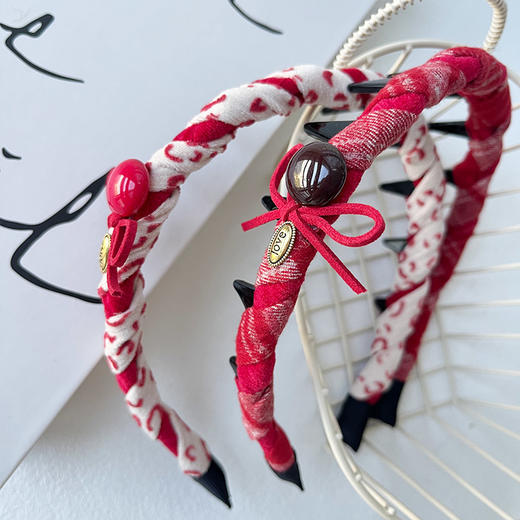 复古圆扣绕布高颅顶发箍-纪念日百货门店同款167797058 商品图4