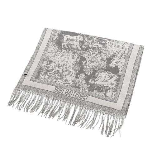 Dior 动物图腾围巾（灰调款 商品图1