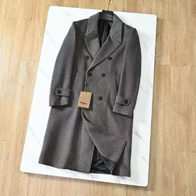 芭宝莉宝莉2025冬季新款男士高端长款双面呢羊毛大衣