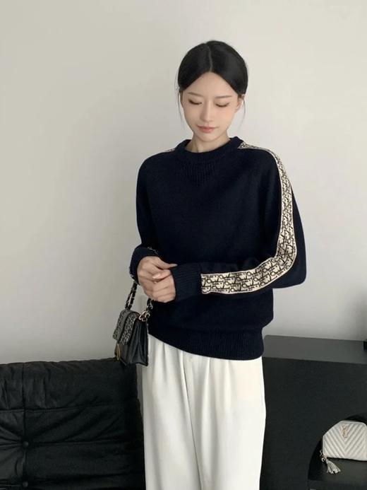 迪奥 袖子织带提花圆领毛衣 男女同款（ZY*BG） 商品图7