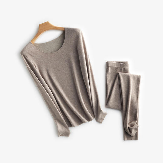 保暖内衣女秋冬新款徳绒自发热羊毛蚕丝无痕内搭修身秋衣秋裤套装 商品图8