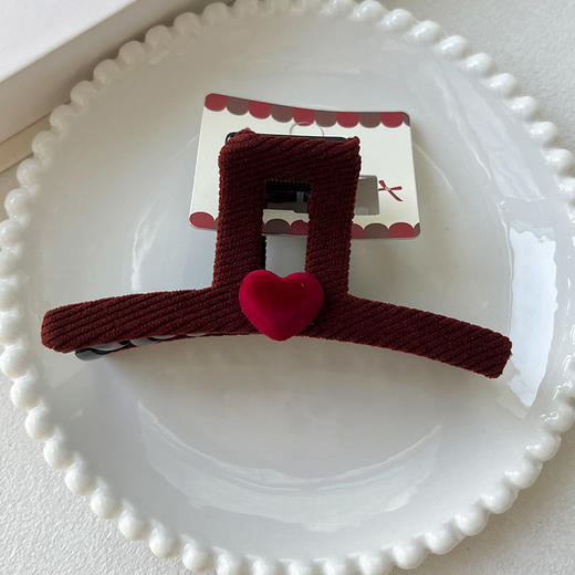 气质盘发爱心鲨鱼夹高级感FGKH抓夹-纪念日百货门店同款167796784 商品图3