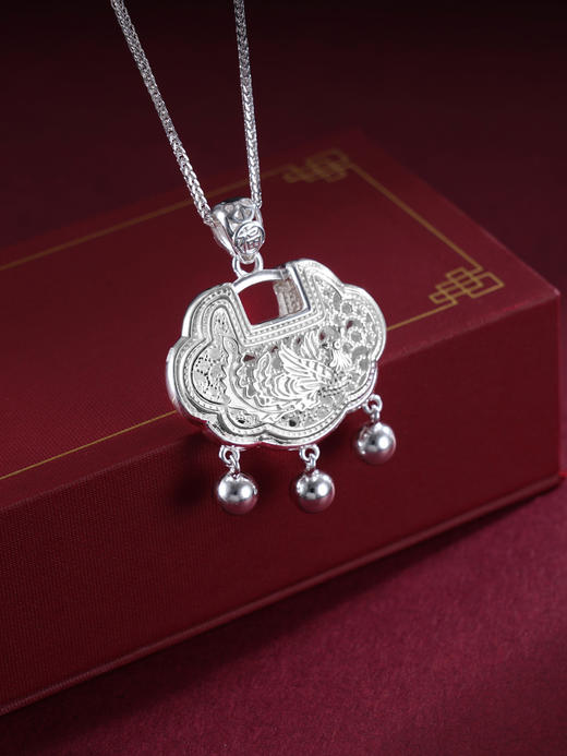 子佩集S990银【富贵祥凤】套链【CMSTL006】纯银儿童项链2411 商品图0