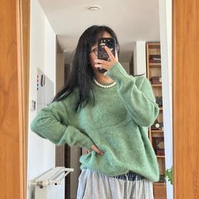 米马成衣 圆领贴身不扎 5羊绒95羊毛 拉毛工艺带来的舒适体验