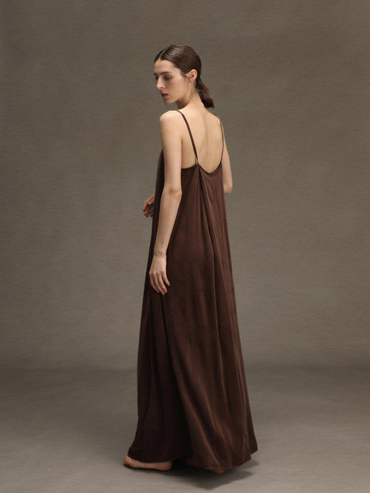 ranyepersonal｜PARADOX25DR03-2 不对称铜氨砂洗棕色吊带连衣裙 [ 棕 ] 商品图5