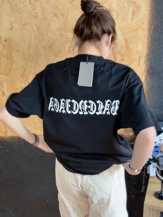 巴黎家纯色后背字母图案休闲T恤 商品图0