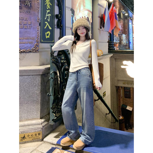 <曾小咸推荐> 现货秒杀！微信超特价！不规则v领针织打底衫 日常119.99 立减60 秒杀59.99！ 商品图3