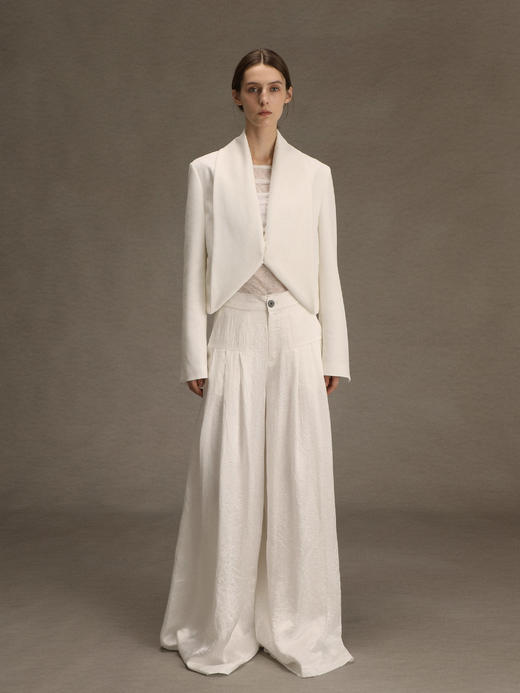 ranyepersonal｜PARADOX25BA01-2 粗斜纹白色短款西装 [ 白 ] 商品图8