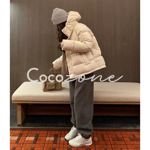 COCO ZONE 刘 一一 “五宫格”95白鹅绒连帽鹅绒服 CD2A3143 商品图3