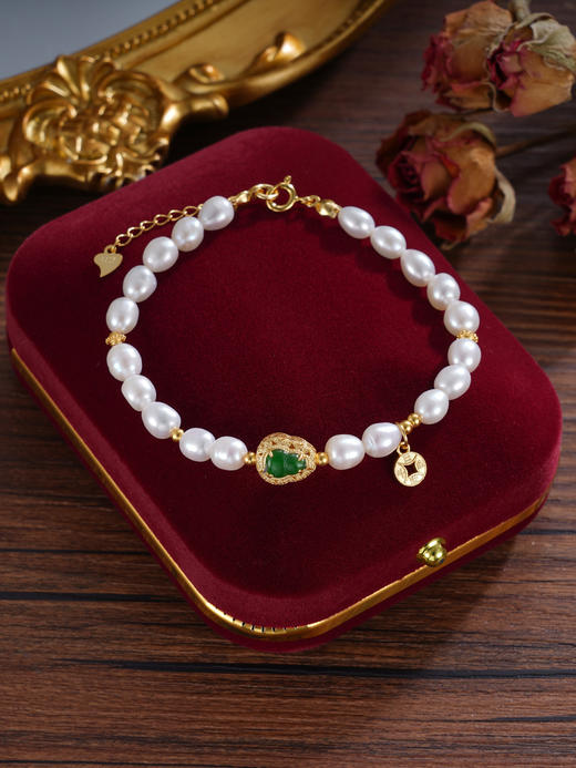 子佩集S925银珍珠手链【SL11651】纯银镀金葫芦钱币2412 商品图0
