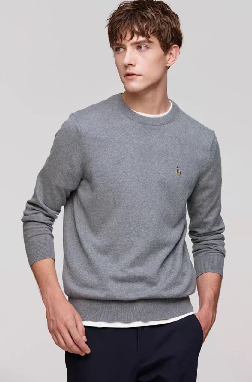 hazzys哈吉斯秋冬新款男款简约打底羊毛衫毛衣